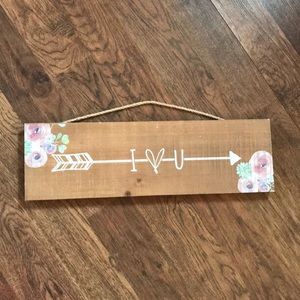 NWT - Wood I Love You Sign